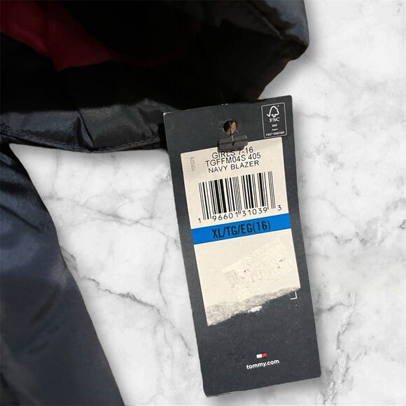 NWT Tommy Hilfiger Pink‎ Fleece Lined Hooded Puffer Jacket Youth Girl Size XL - Picture 5 of 7